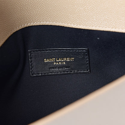 Saint Laurent Grain De Poudre Uptown Pouch Dark Latte 6 of 8