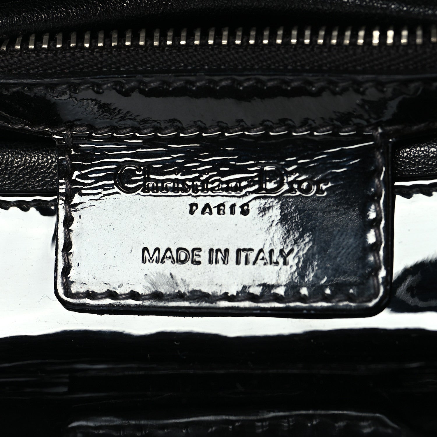 Christian Dior Patent Cannage Medium Lady Dior Black 6 of 12