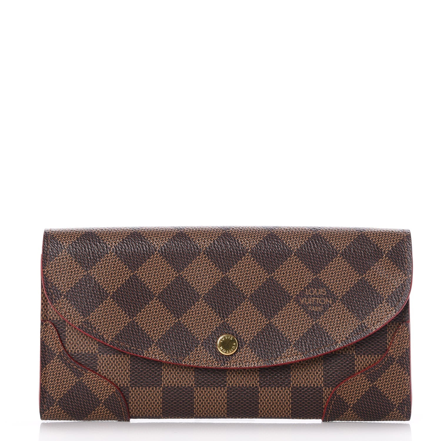 Louis Vuitton Damier Ebene Caissa Wallet Cherry 1 of 7