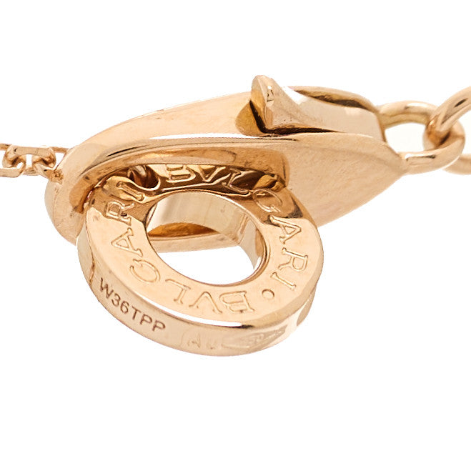 18K Rose Gold Diamond Mother of Pearl Divas' Dream Pave Pendant Necklace