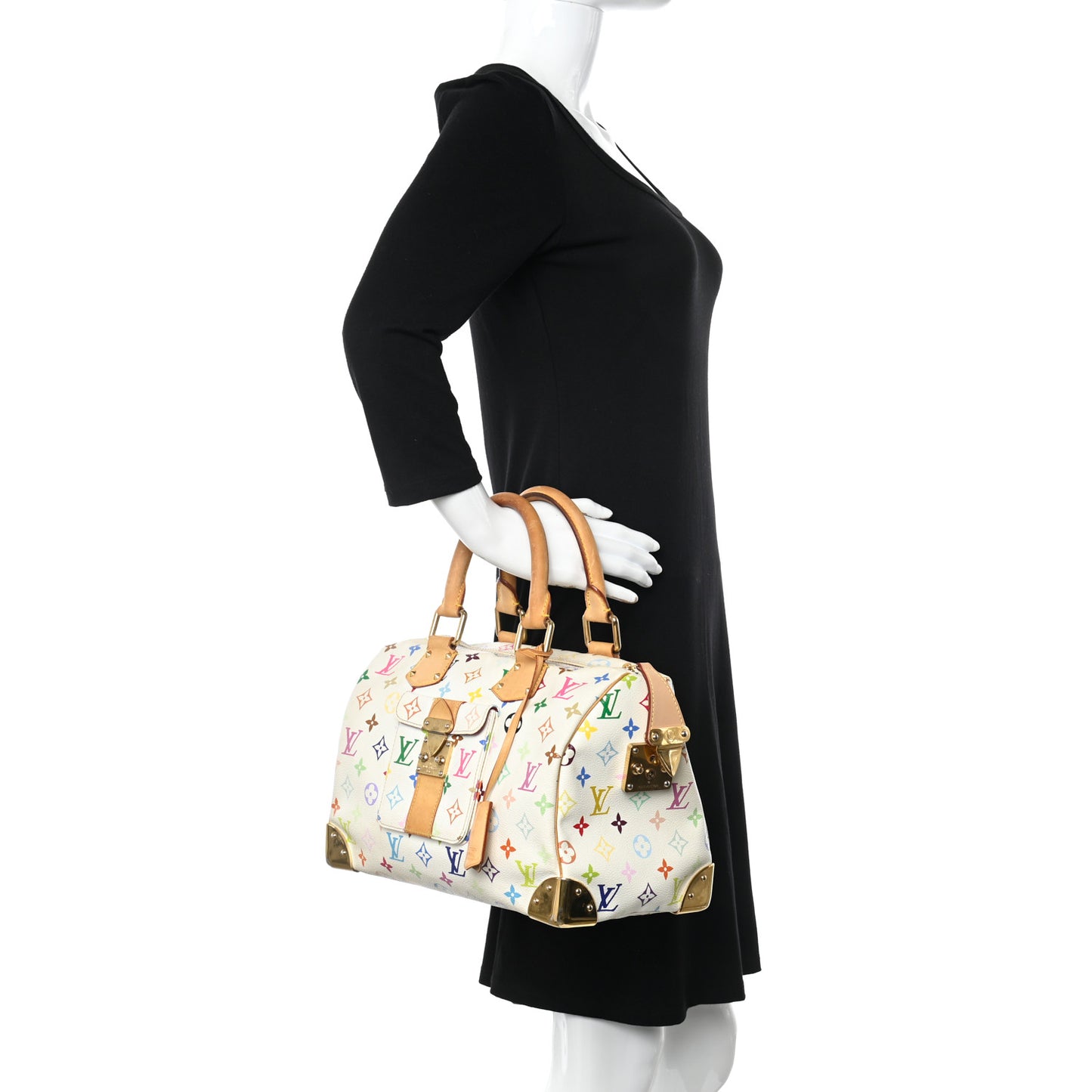 Monogram Multicolor Speedy 30 White