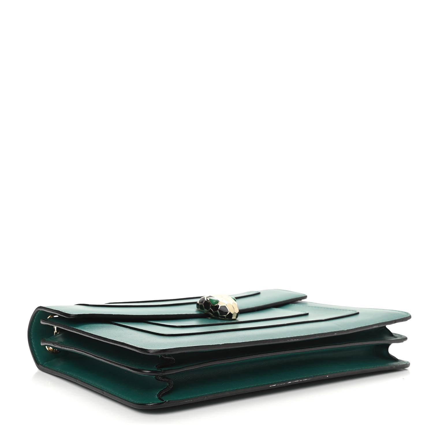 Bulgari Calfskin Serpenti Forever Shoulder Bag Emerald Green 4 of 9
