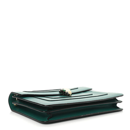 Bulgari Calfskin Serpenti Forever Shoulder Bag Emerald Green 4 of 9