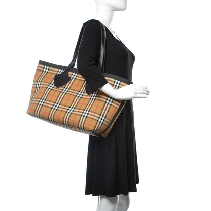Burberry Vintage Check Medium The Giant Reversible Tote Antique Yellow Bright Red 2 of 16