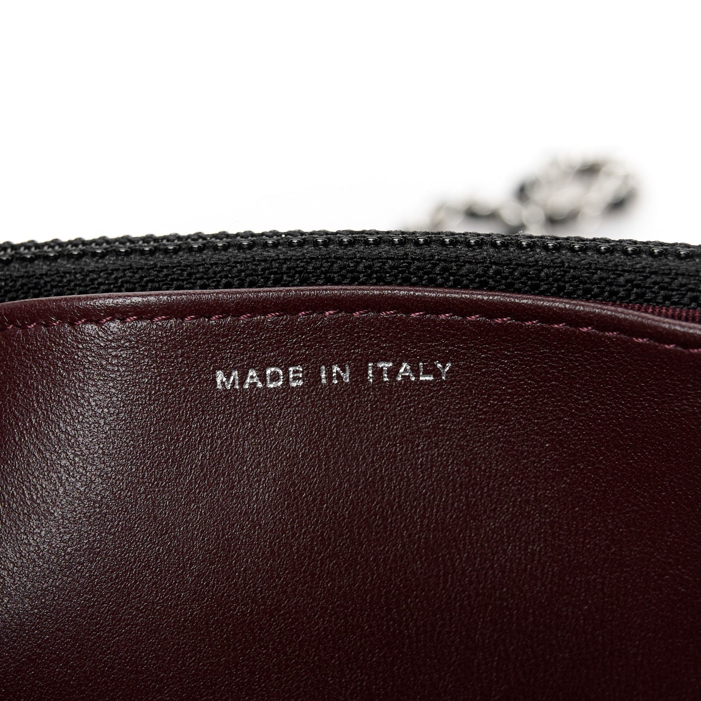Lambskin Quilted Wallet On Chain WOC Black