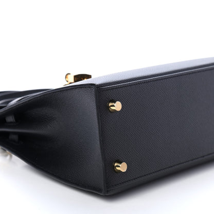 Hermes Epsom Kelly Sellier 25 Black 8 of 10