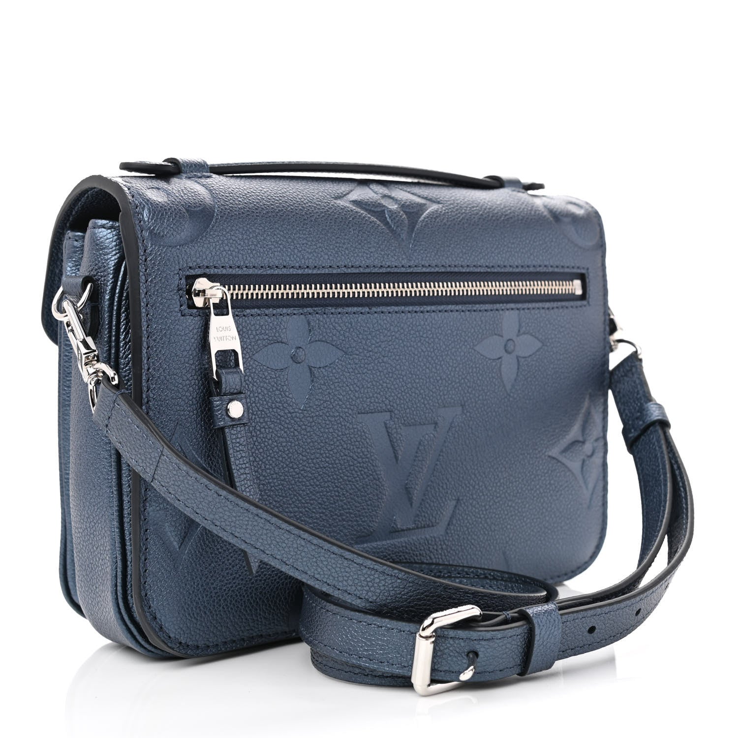 Louis Vuitton Metallic Empreinte Monogram Giant Pochette Metis Navy Nacre 3 of 7