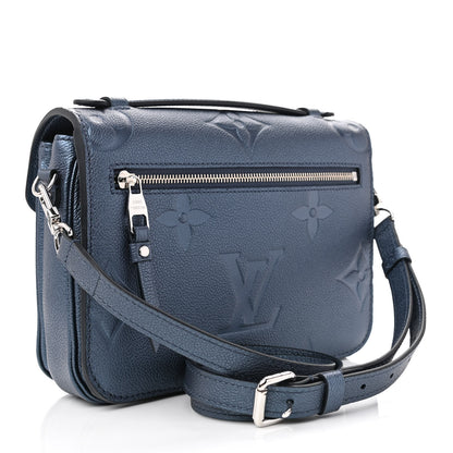 Louis Vuitton Metallic Empreinte Monogram Giant Pochette Metis Navy Nacre 3 of 7