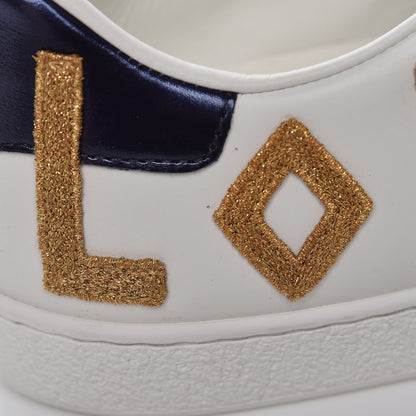 Gucci Calfskin Nappa Web LOVED Embroidered Womens Ace Sneakers 42 White Red Flame Notte 8 of 8