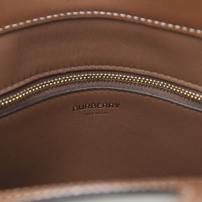 Burberry Canvas Smooth Calfskin Two Tone Mini Pocket Bag Natural Malt Brown 6 of 10