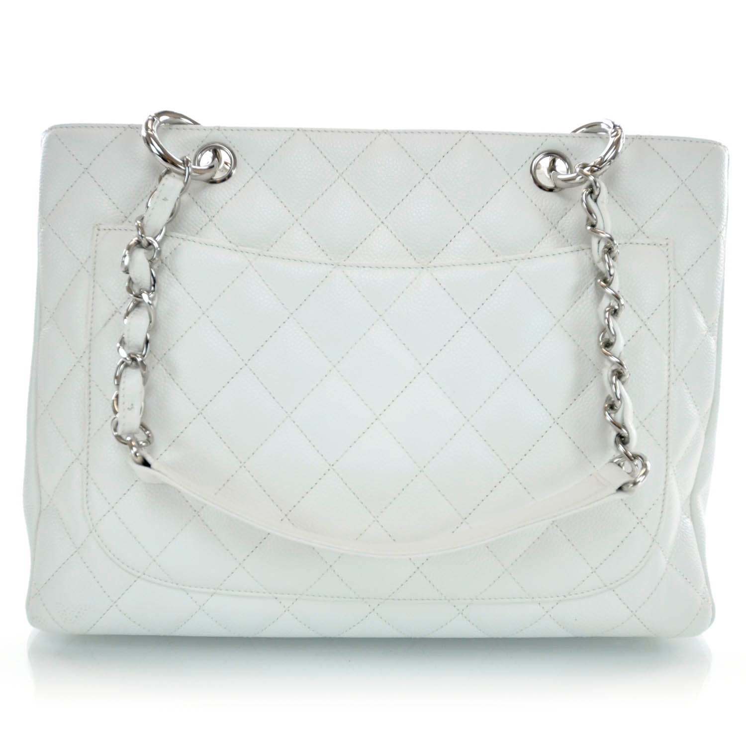 Chanel Caviar Grand Shopping Tote GST White 3 of 11