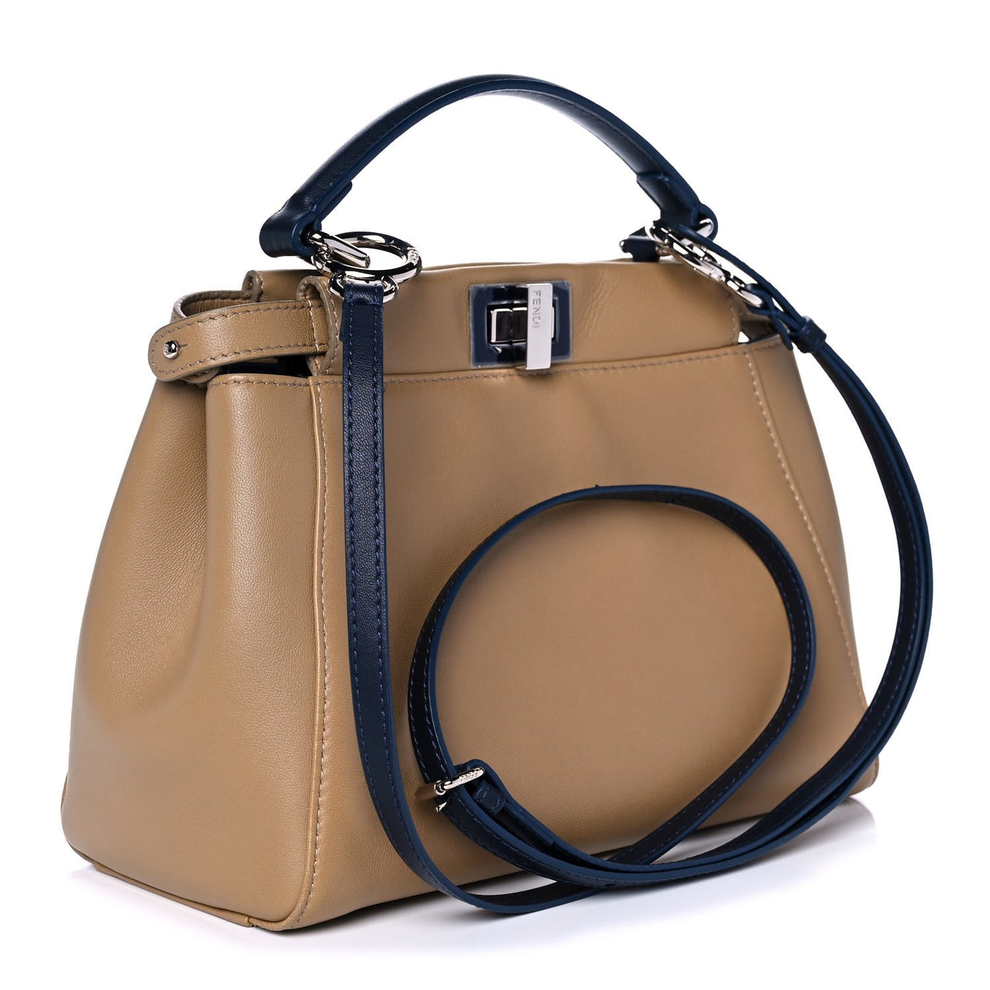 Nappa Colorblock Mini Peekaboo Iconic Satchel Cuoio Oceano Multicolor