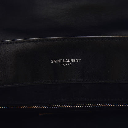 Saint Laurent Calfskin Y Quilted Monogram Large Loulou Chain Satchel Black 7 of 13