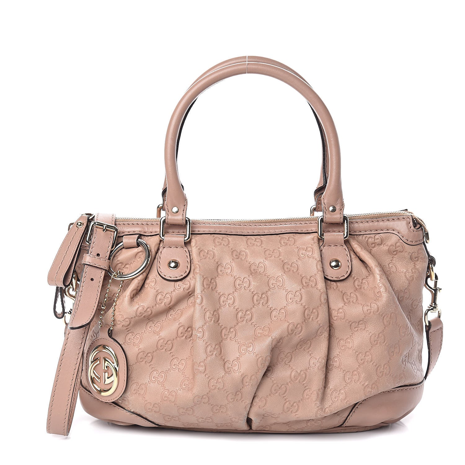 Gucci Guccissima Medium Sukey Top Handle Bag Dusty Rose 1 of 10