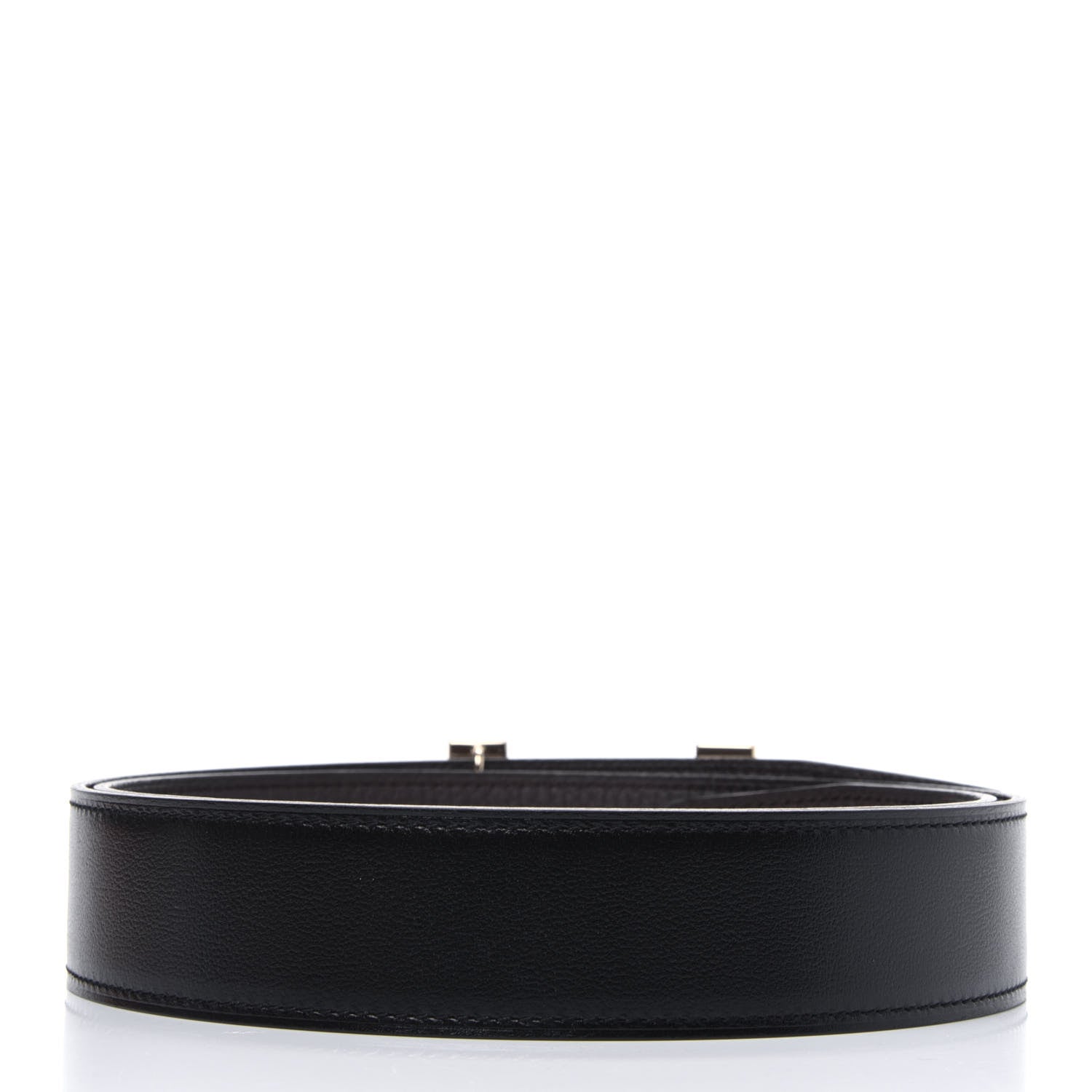 Hermes Box Togo 32mm Quizz H Belt 85 Black Chocolate 2 of 10