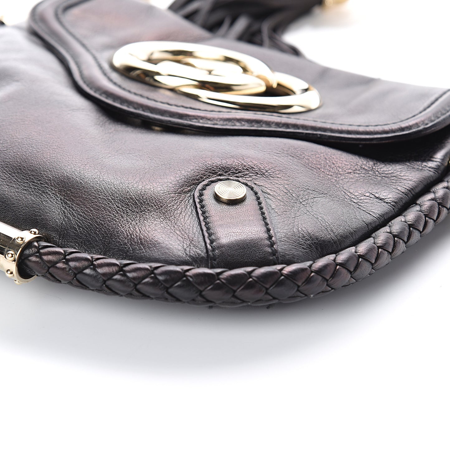 Calfskin Small Britt Tassel Shoulder Bag Black