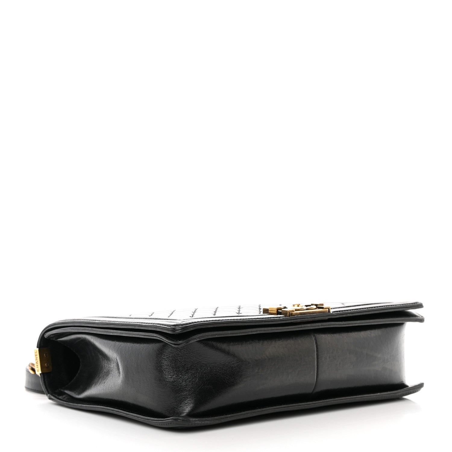 Chanel Glazed Calfskin Quilted Large Boy Flap Black 5 of 19