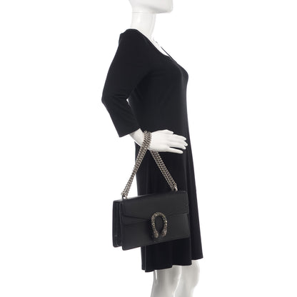 Gucci Pebbled Calfskin Small Dionysus Shoulder Bag Black 2 of 11