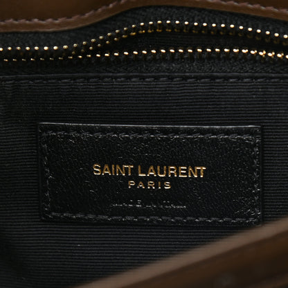 Saint Laurent Calfskin Y Quilted Monogram Toy Loulou Crossbody Bag Earth 6 of 8