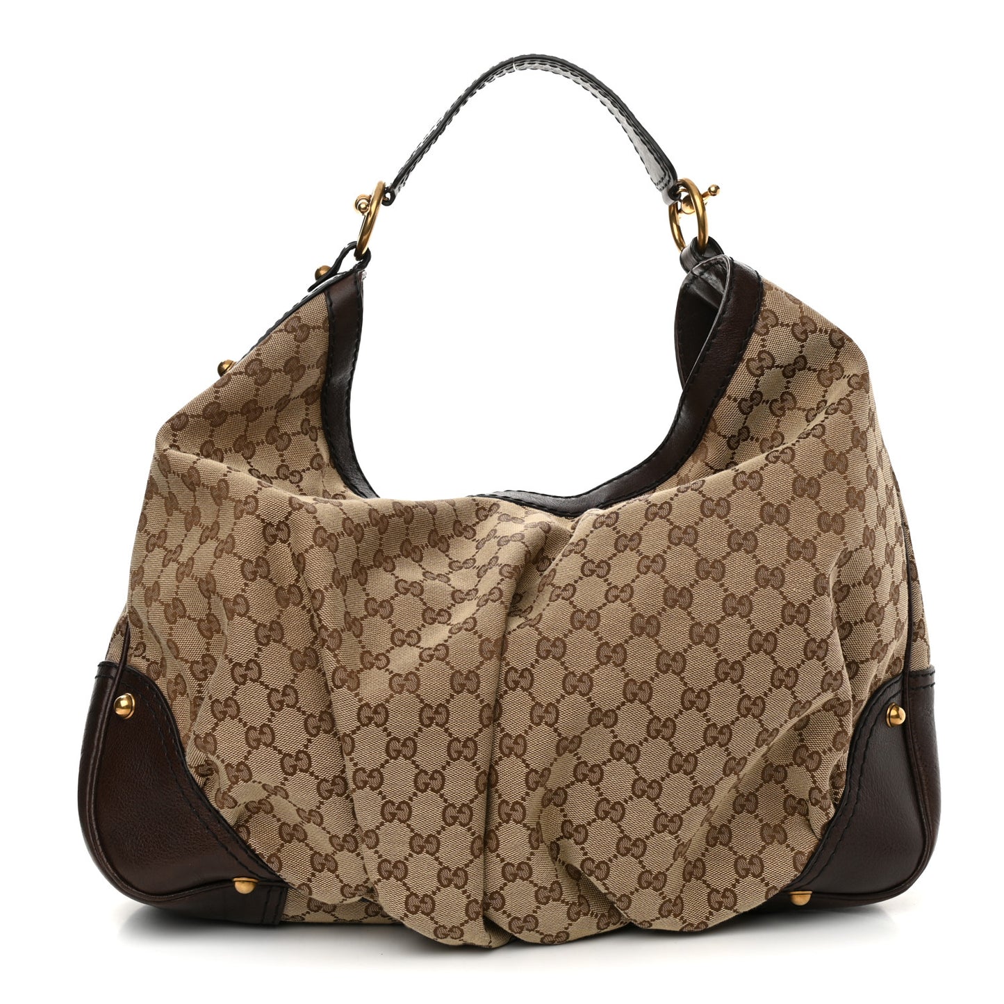 Monogram Large Jockey Hobo Dark Brown
