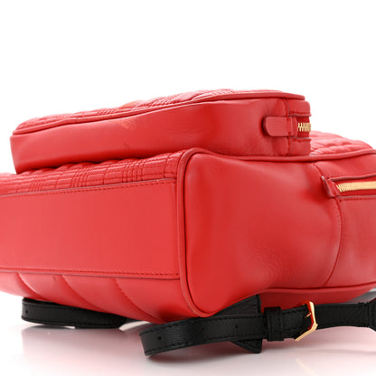 Burberry Lambskin Quilted Medium Lola Zip Pocket Backpack Bright Red 9 of 10