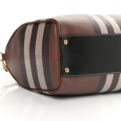 Burberry E-canvas Check Bowling Bag Dark Birch Brown 9 of 11
