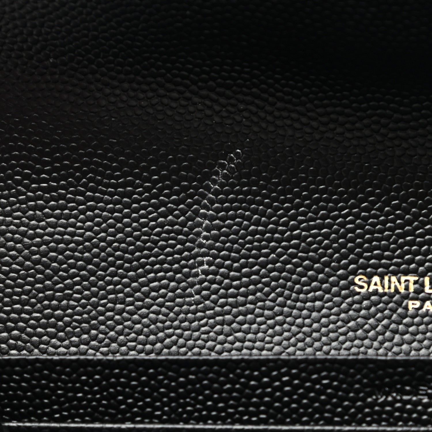 Saint Laurent Grain De Poudre Matelasse Chevron Monogram Flap Wallet Black 8 of 10