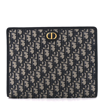 Christian Dior Oblique 30 Montaigne Pouch Blue 1 of 9