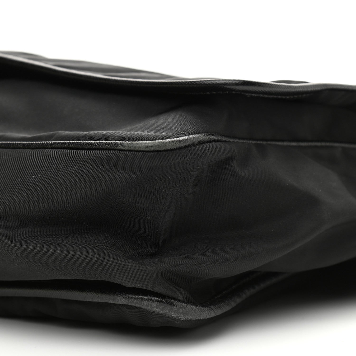 Prada Tessuto Nylon Saffiano Logo Messenger Bag Black 10 of 11