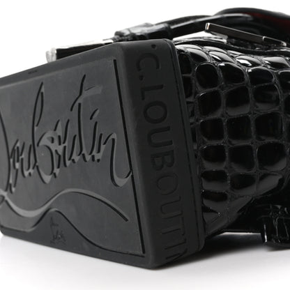 Christian Louboutin Calfskin Alligator Embossed Small Explorafunk Backpack Black 16 of 17