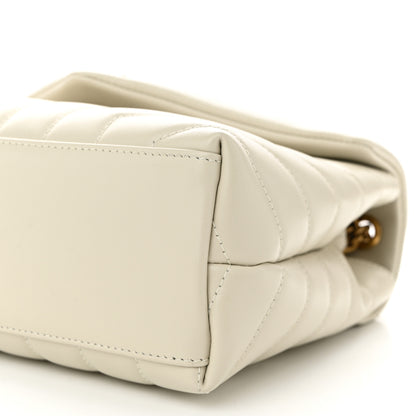 Saint Laurent Calfskin Y Quilted Monogram Small Loulou Chain Satchel Crema Soft 19 of 19