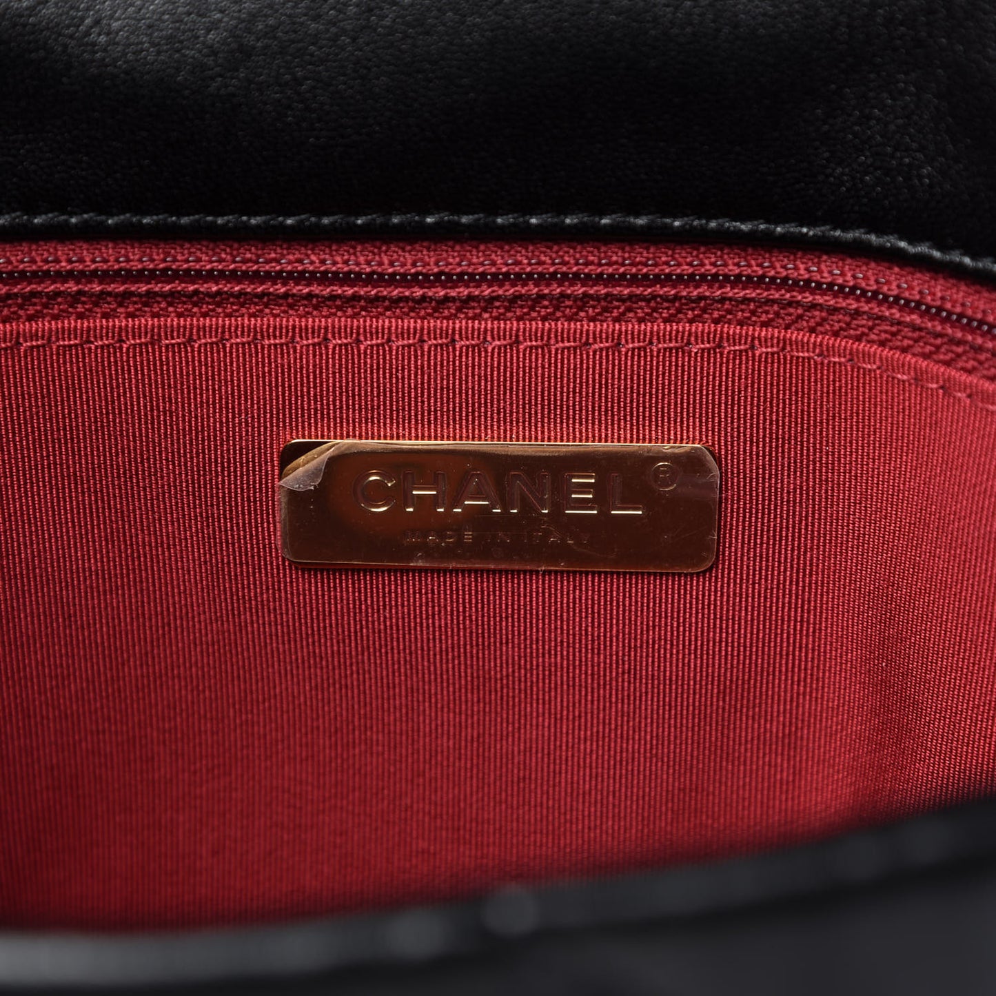 Lambskin Quilted Medium 19 Flap Black
