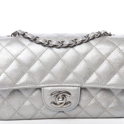 Chanel Metallic Caviar Quilted Mini Rectangular Flap Silver 11 of 11