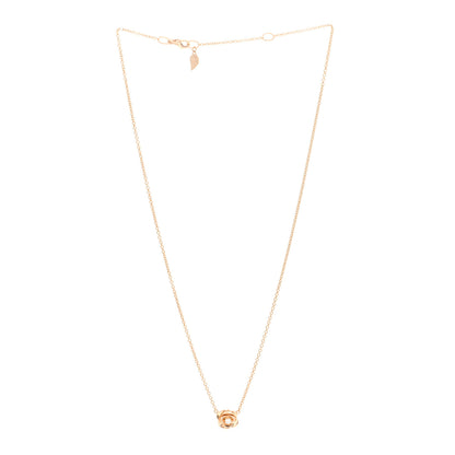 Piaget 18K Rose Gold Diamond .06ct Rose Pendant Necklace 3 of 5