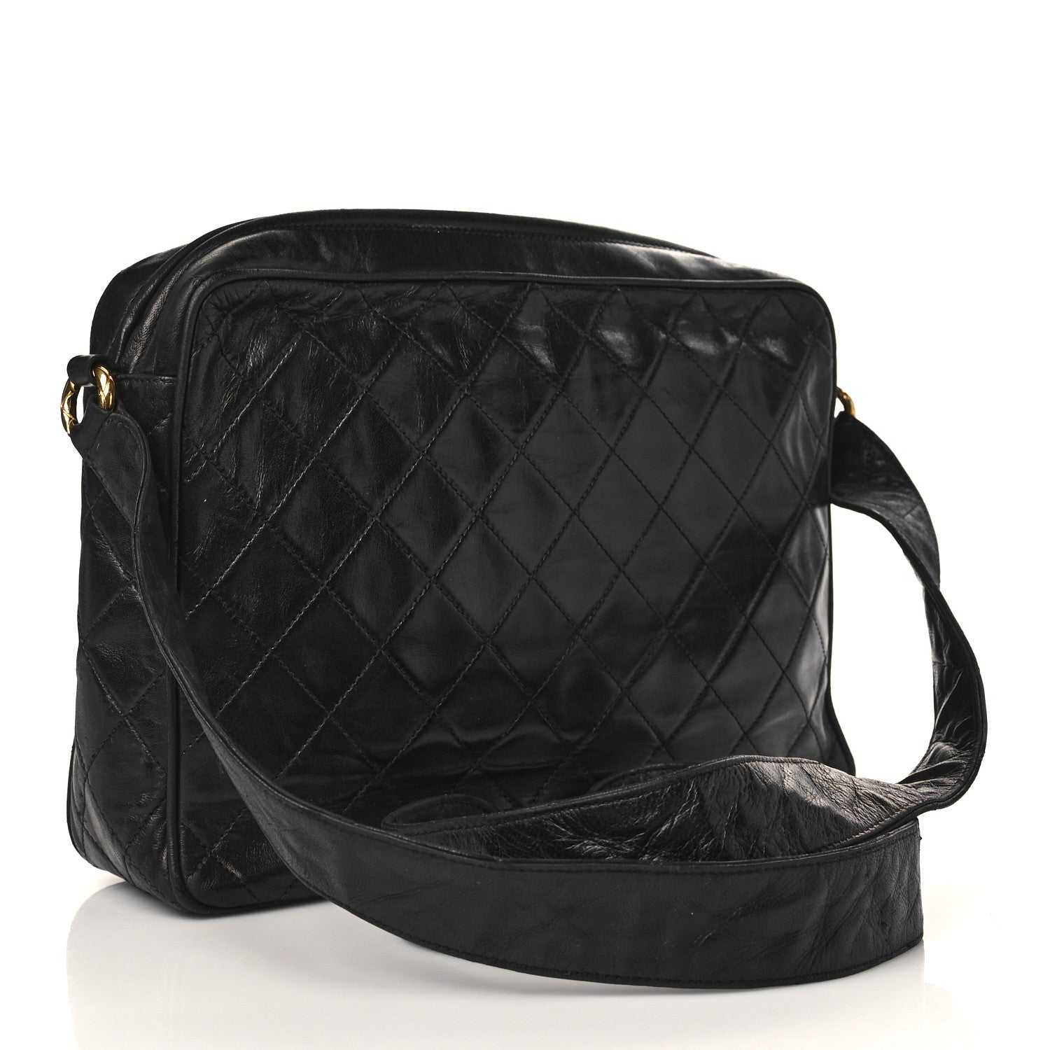 Chanel Lambskin Quilted Tassel Camera Case Black 3 of 12