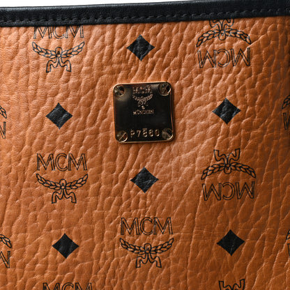 MCM Visetos Medium Project Reversible Shopper Tote Cognac 10 of 10