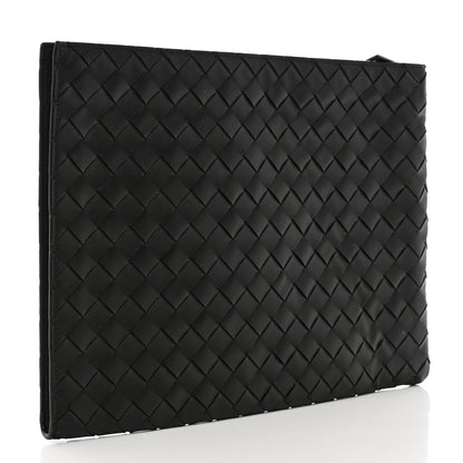 Bottega Veneta Nappa Intrecciato Flat Zip Pouch Black 3 of 6