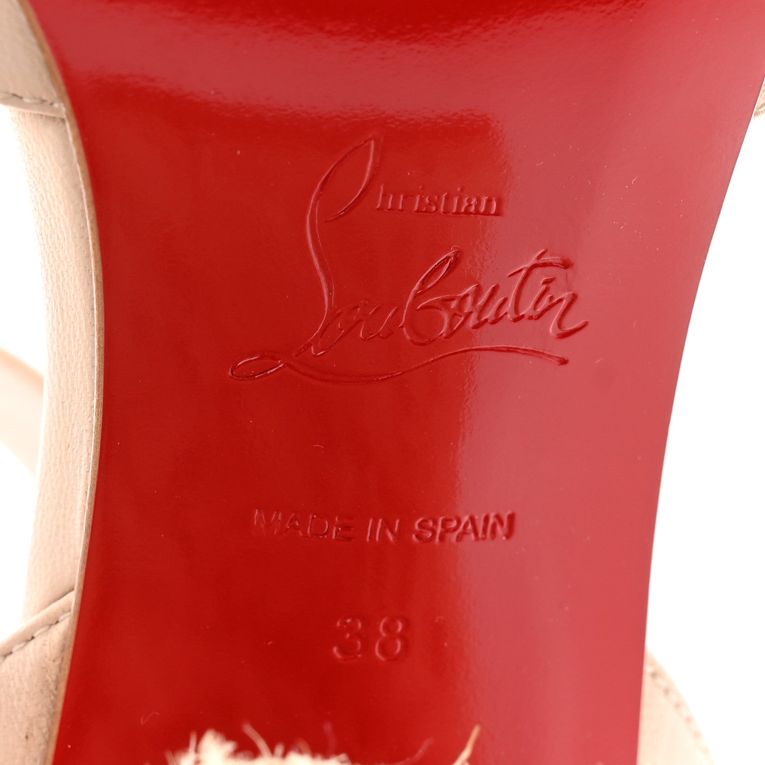 Christian Louboutin Goatskin Super Mariza 85 Espadrille Sandals 38 Leche Natural 7 of 10