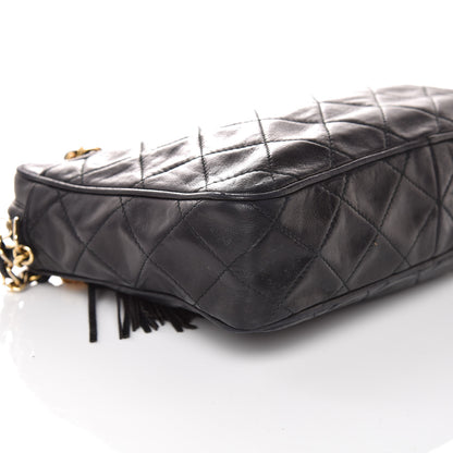 Chanel Lambskin Quilted CC Tassel Camera Case Black 5 of 11