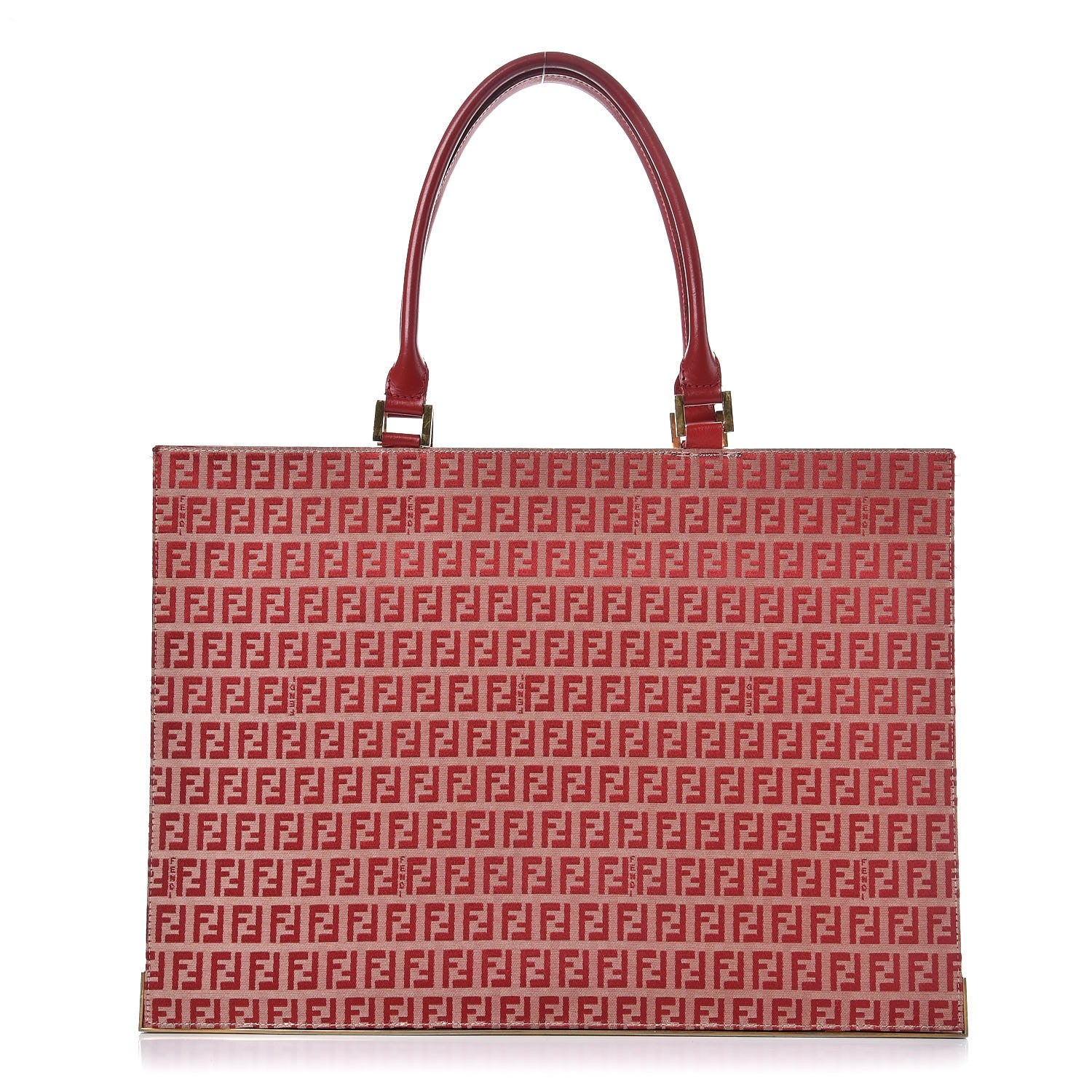 Fendi Zucchino Briefcase Tote Red 1 of 22