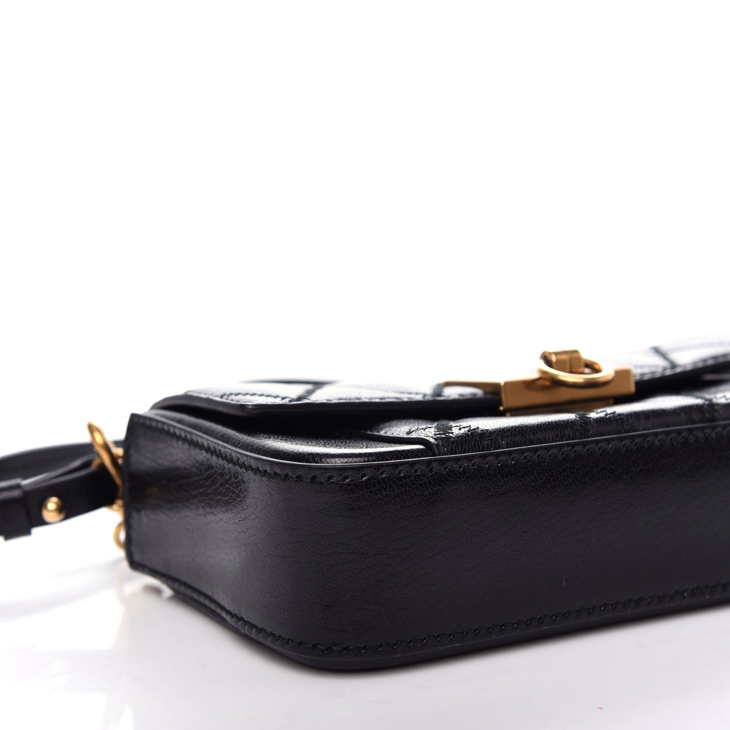 Goatskin Quilted GV3 Mini Pocket Convertible Bag Black