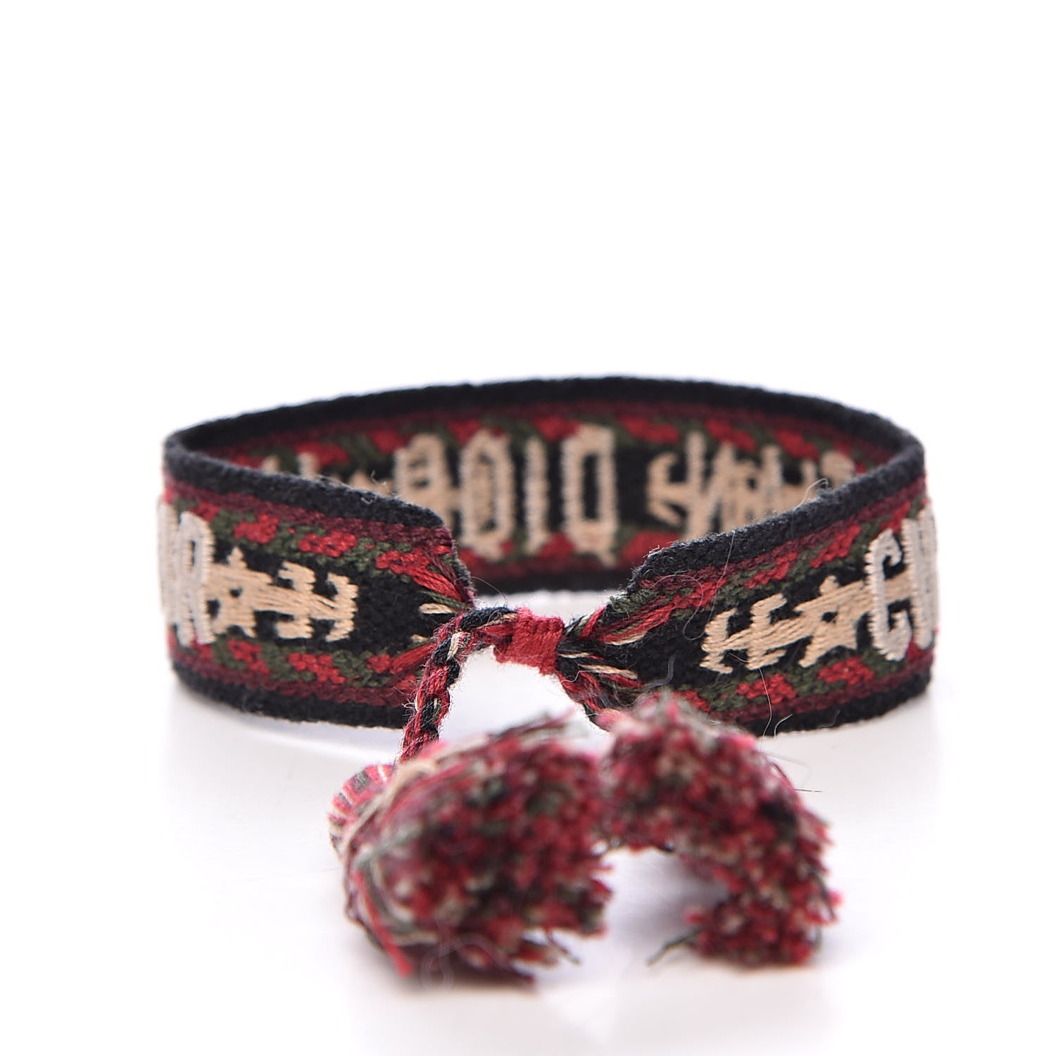 Christian Dior Woven Cotton J'Adior Friendship Bracelet Red Multicolor 3 of 3