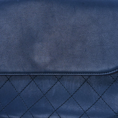 Chanel Calfskin Stitched Messenger Flap Bag Navy 11 of 12