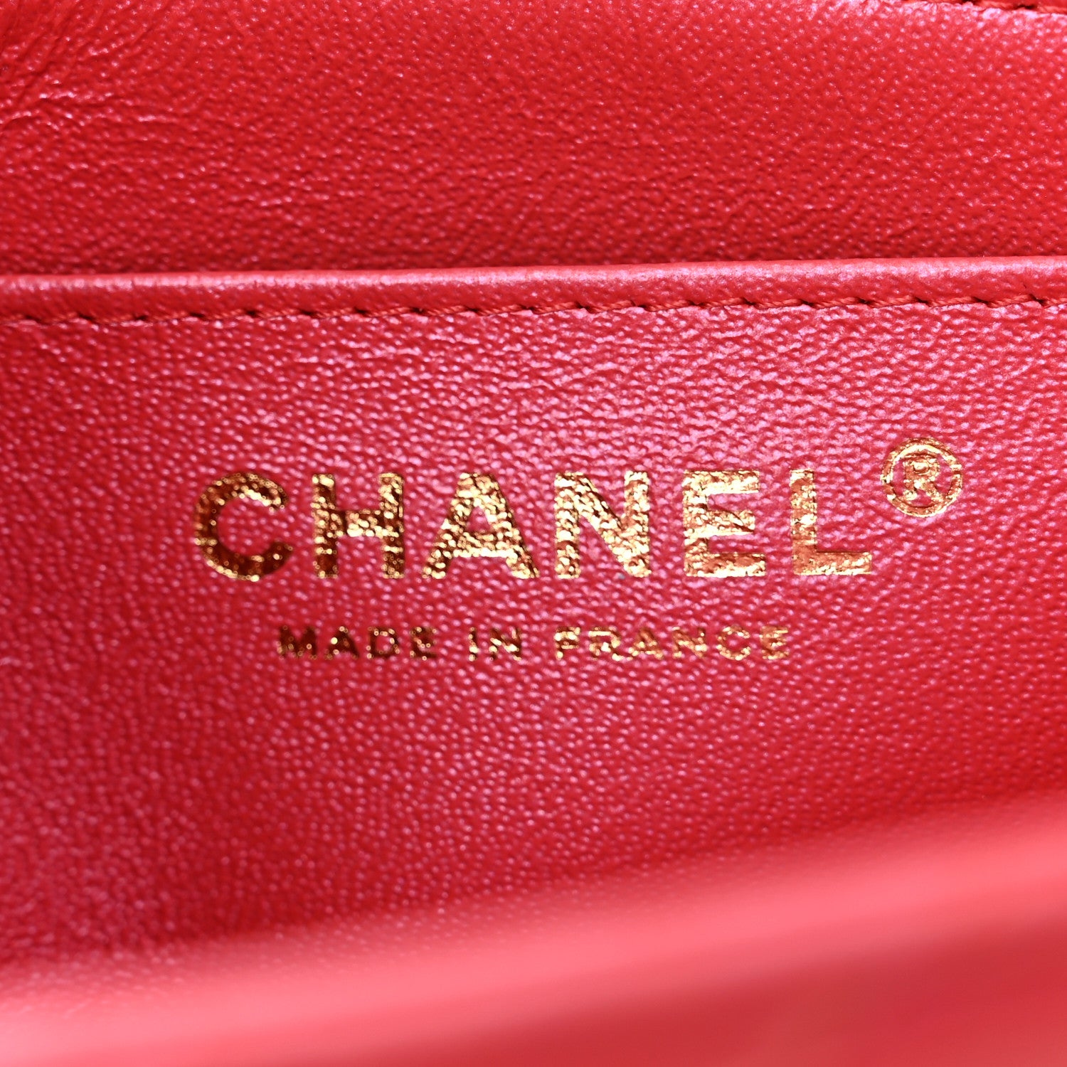 Chanel Iridescent Lambskin Quilted Mini Top Handle Rectangular Flap Red 6 of 13
