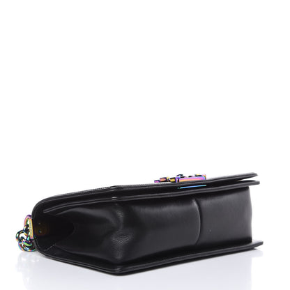 Chanel Lambskin LED Iridescent Metal Medium Boy Flap Black Multicolor 4 of 16