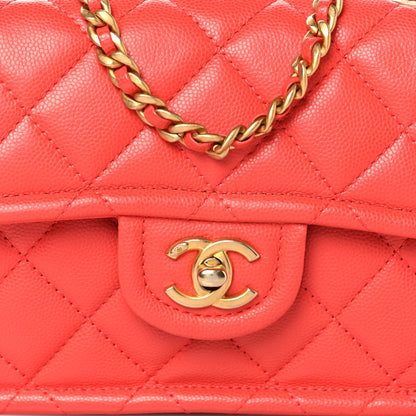 Chanel Caviar Quilted Mini Sweet Classic Flap Red 8 of 11