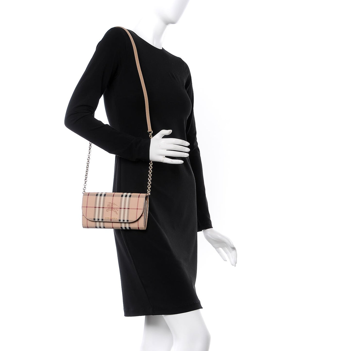 Haymarket Check Henley Wallet On Chain Mid Camel