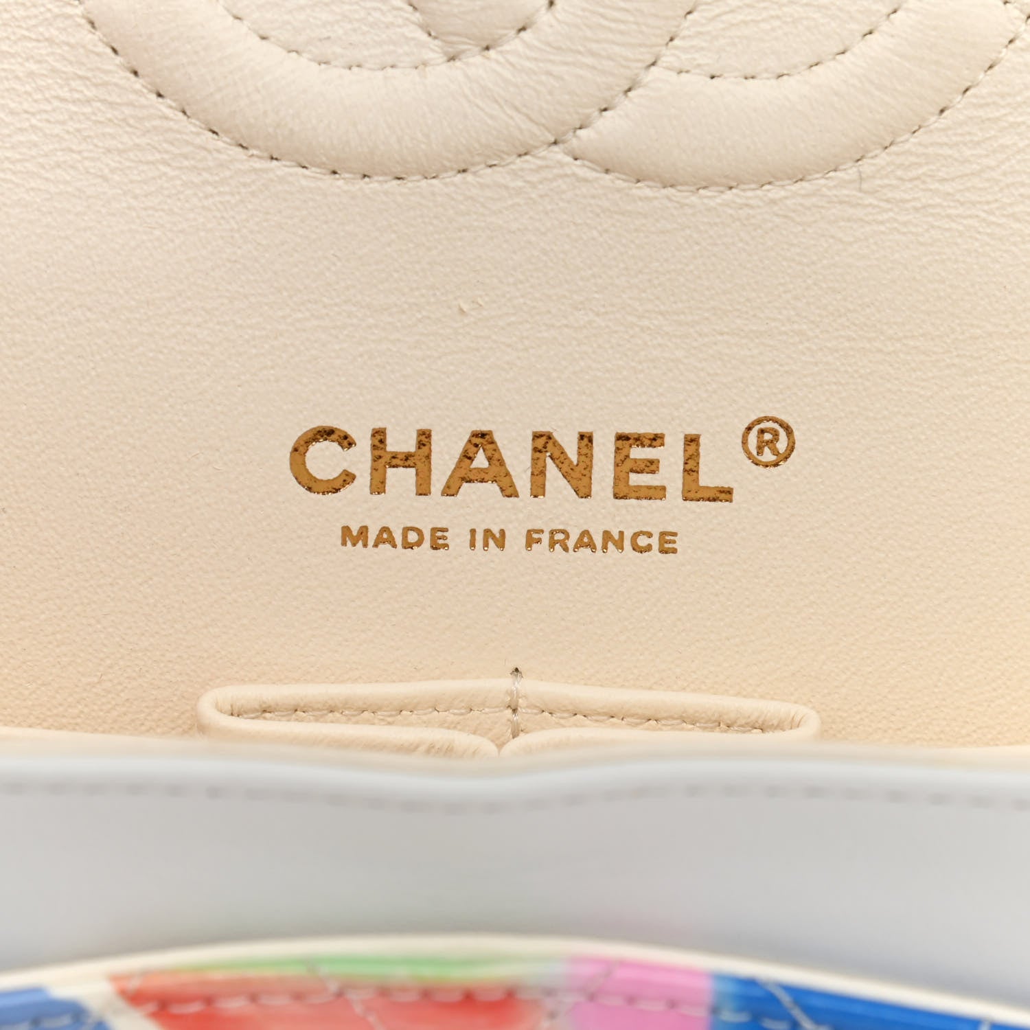Chanel Printed Patent Quilted Rainbow Medium Double Flap Multicolor 6 of 10