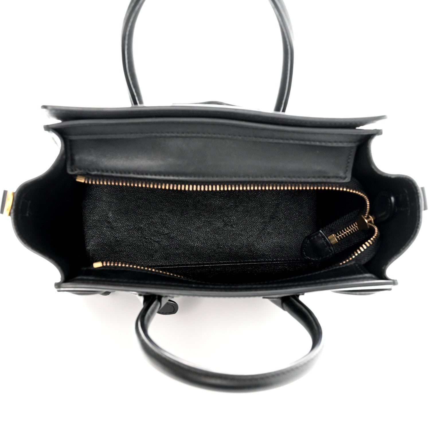 Celine Smooth Calfskin Nano Luggage Black 5 of 10