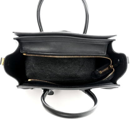 Celine Smooth Calfskin Nano Luggage Black 5 of 10